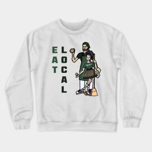 "Eat Local" Bakery Characters Crewneck Sweatshirt